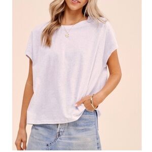 Soft Feminine Tee - Light Gray